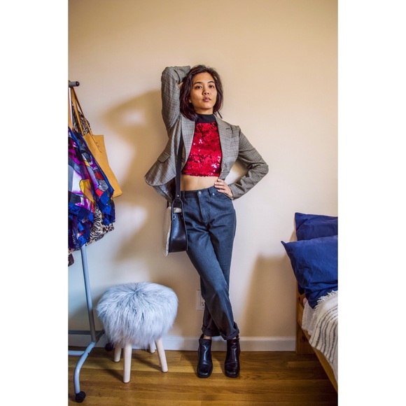 Rampage Plaid Blazer - Picture 7 of 7